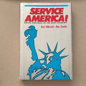 Service America Book with Red and Blue Cover